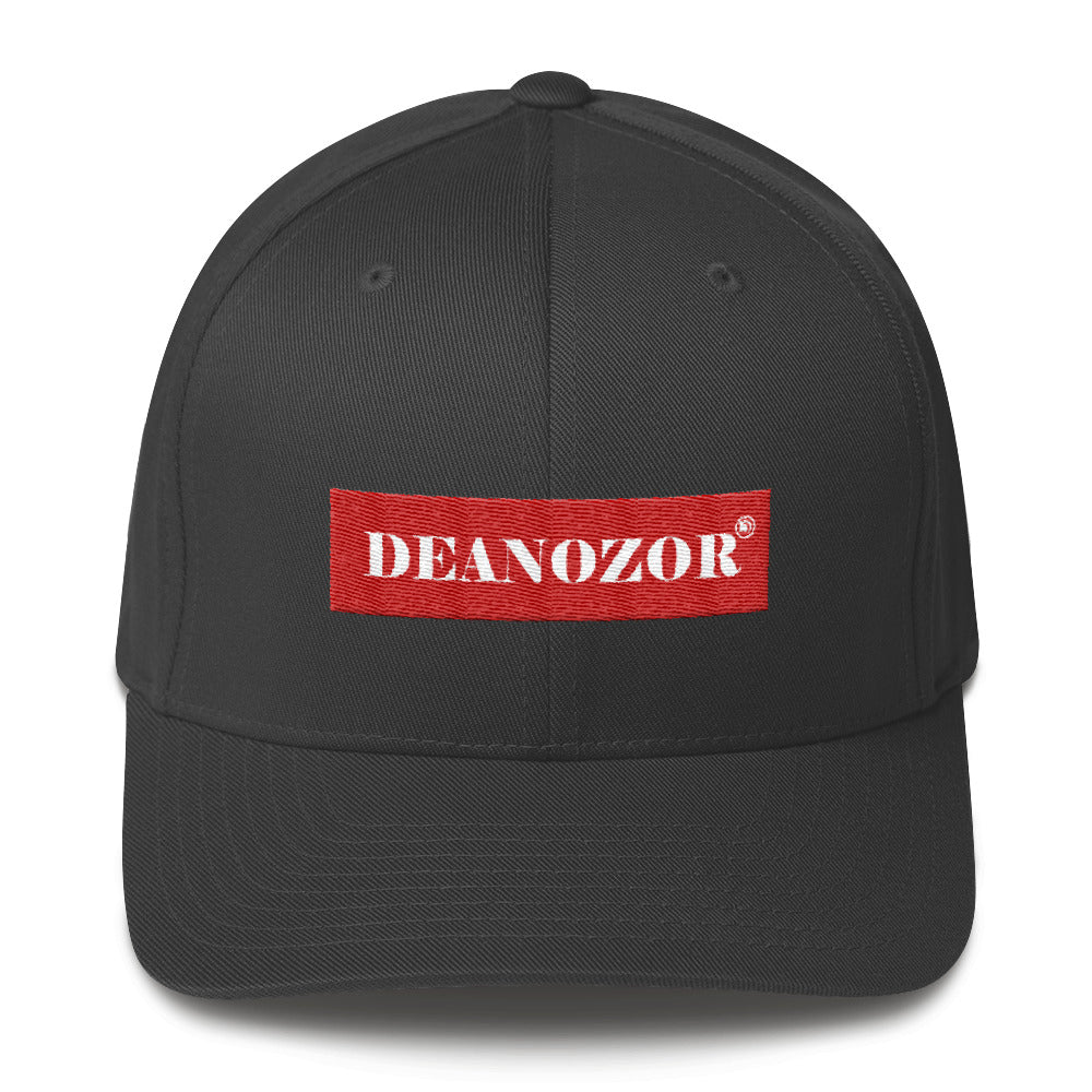 Casquette Deanozor structurée | Nom blanc sur fond rouge brodé - Deanozor