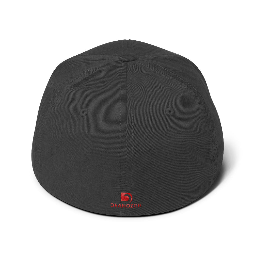 Casquette Deanozor structurée | Nom blanc sur fond rouge brodé - Deanozor