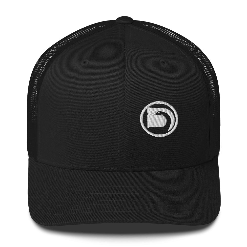 Casquette Deanozor Trucker | Grand Logo Cercle | brodé Blanc