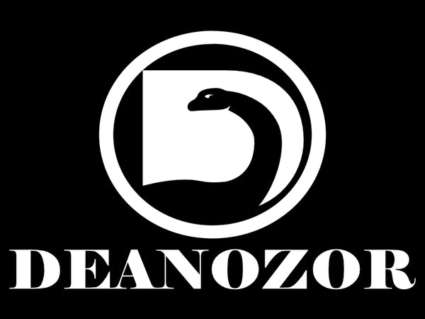 Logo Deanozor cercle blanc sur fond noir