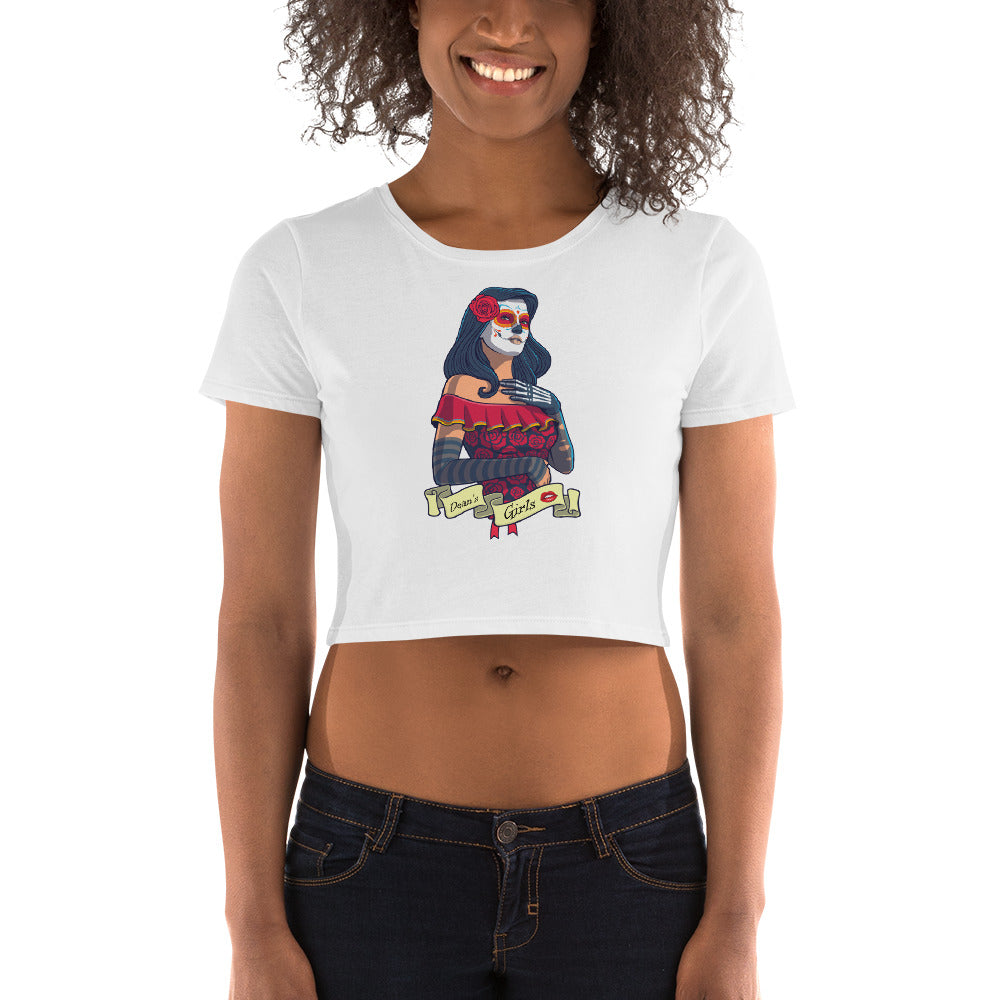 T-shirt Deanozor Crop Femme - Dean's Girls imprimé - Dia de los Muertos - Deanozor