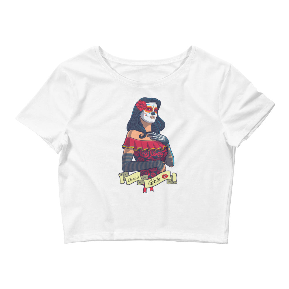 T-shirt Deanozor Crop Femme - Dean's Girls imprimé - Dia de los Muertos - Deanozor